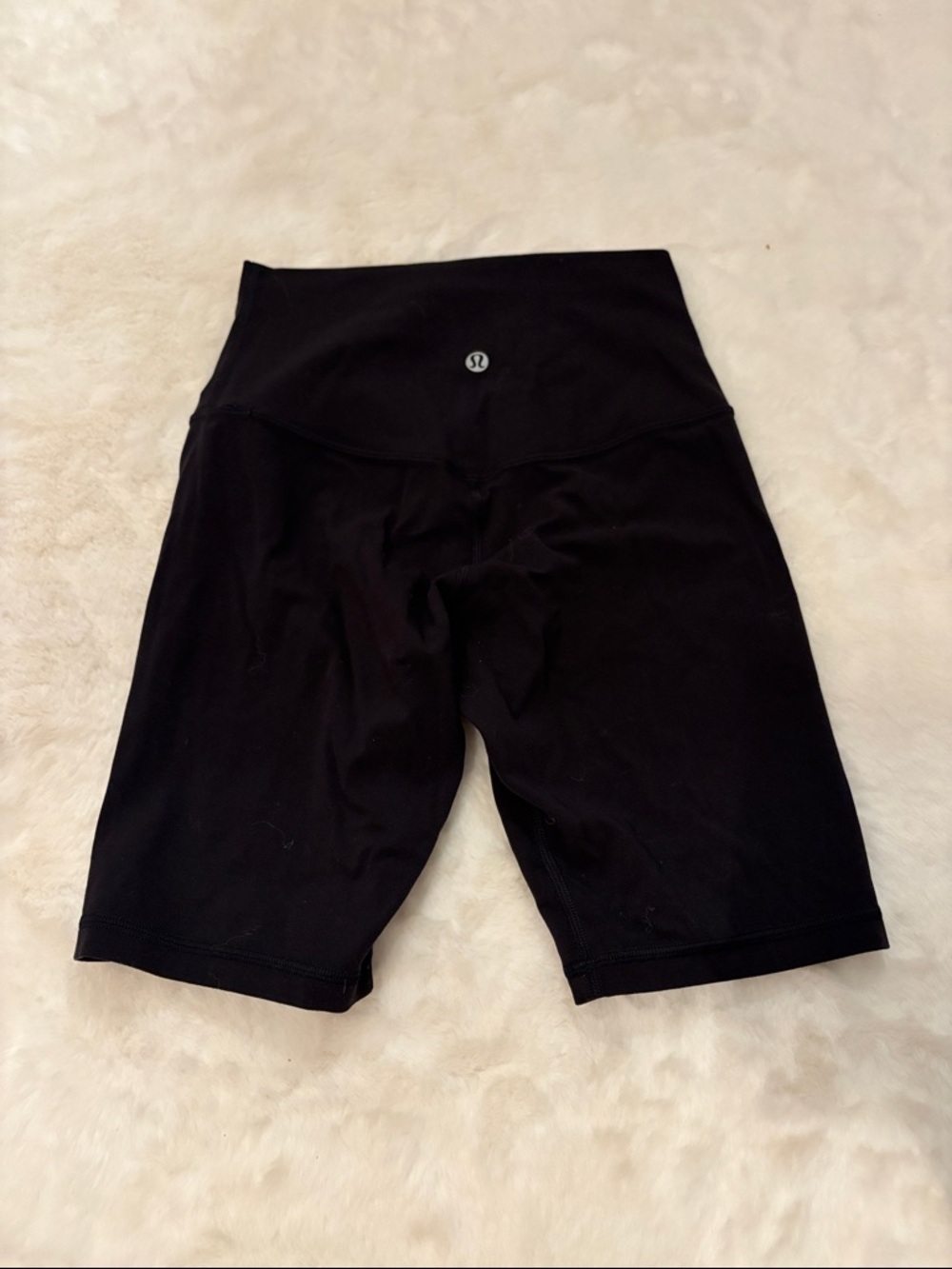 lululemon athletica Black High-Rise Bike Shorts with Logo
